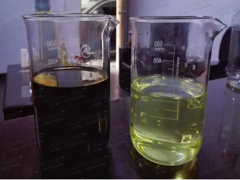 輪胎油脫色對(duì)比